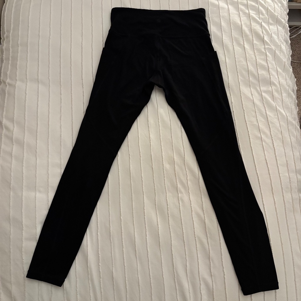 Athleta Salutation Stash Tights Black Full Length Size S - Picture 2 of 6